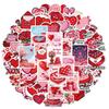 Valentine's Day Graffiti Stickers - 50/100 Sheets, Waterproof Decorative Set for Water Bottles & Computers