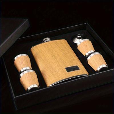 6 stuks/set luxe heupfles draagbare roestvrijstalen fles voor alcohol whisky flessen cadeau perfect voor buitenavonturen en sociale bijeenkomsten