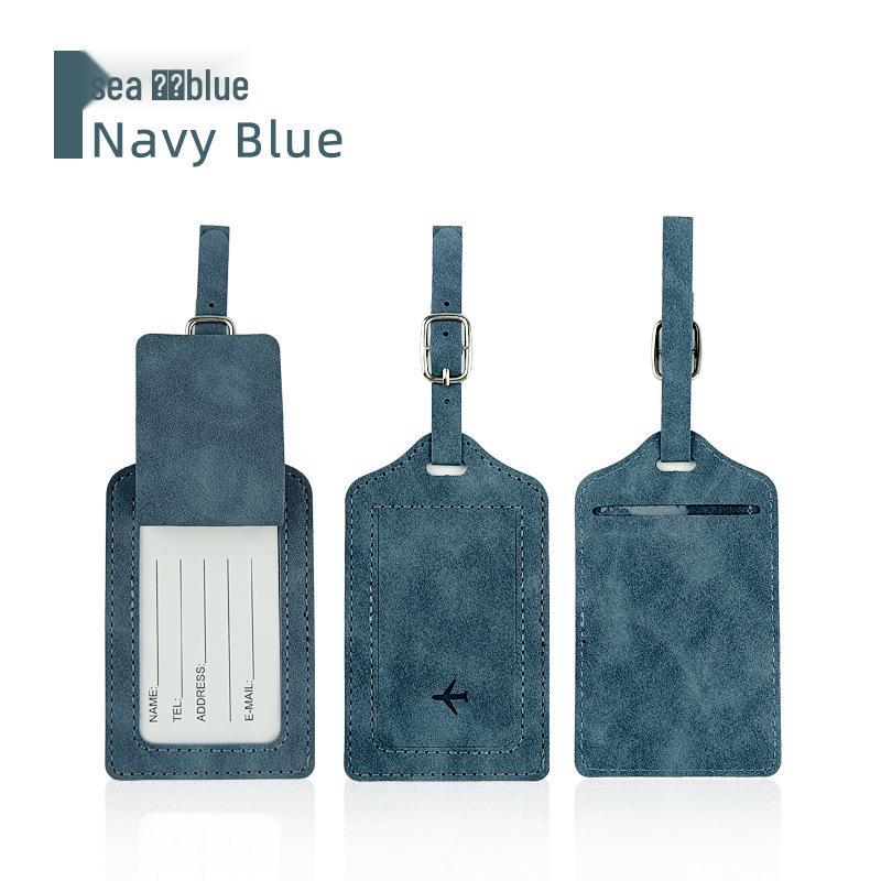 Farbwechselnder PU-Leder-Reiseausweishalter & Gepäckanhänger-Set mit RFID-Schutz