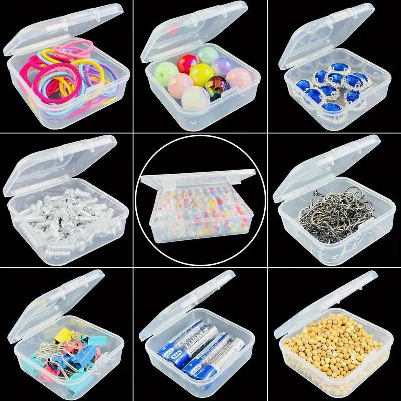 Large Capacity Jewelry Box with 30 Compartments Clear Plastic Storage Box with Small Containers Organizing Pearls Small Items