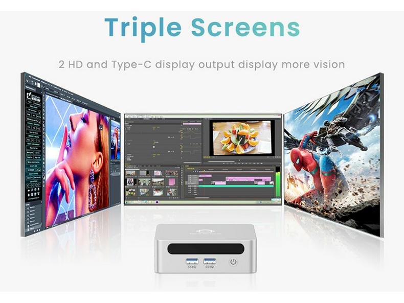 Mini PC R5-4500U Silent Low-Power All-in-One Gaming & Office Computer