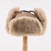 Winter Fur Bomber Hats For Men Women Outdoor Plush Thicken Warm Windproof Mountaineering Ski Snow Russian Cap