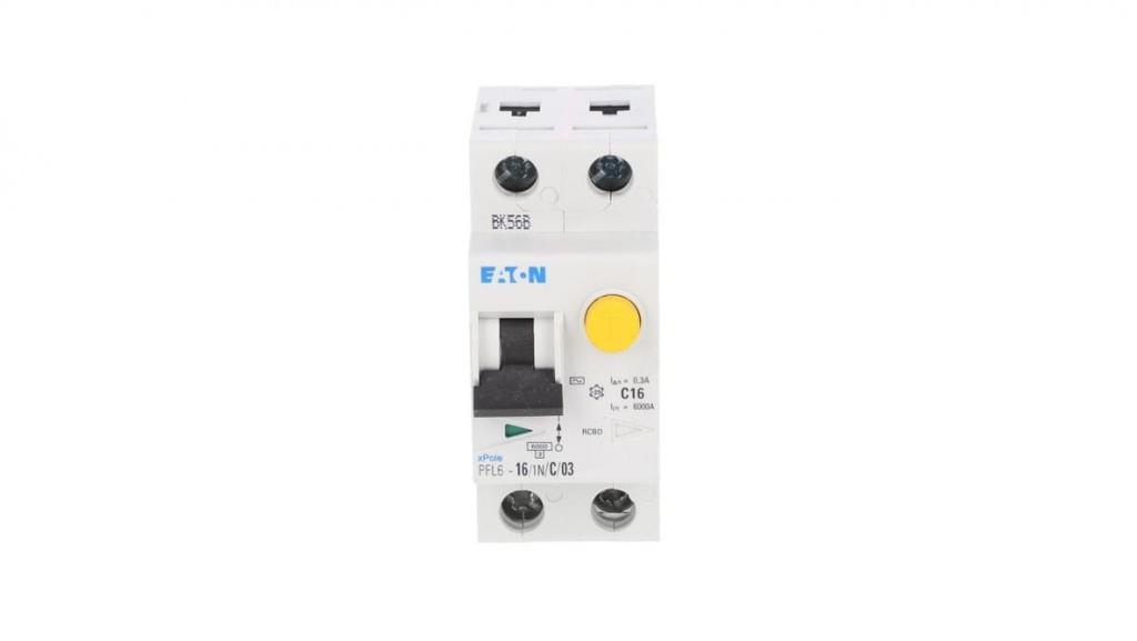 Differential circuit breaker 1P+N 16A 0.3A type AC PFL6-16/1N/C/03 286487