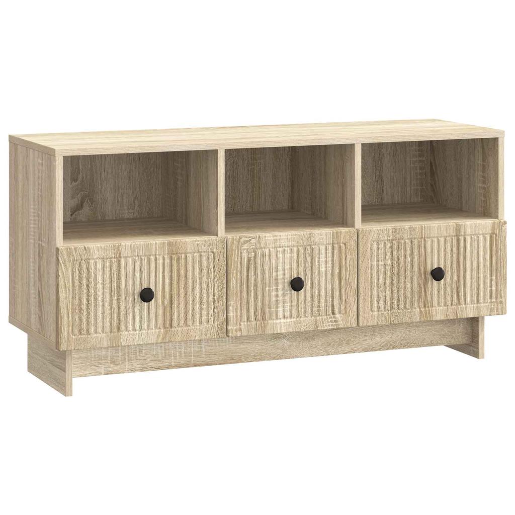 TV Stand in Sonoma Oak Finish 102 x 34.5 x 50 cm Particleboard
