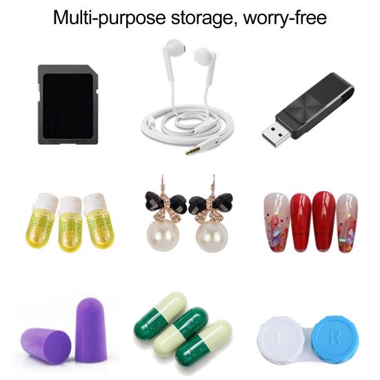 Mini Pill Multipurpose Box Durable Construction Portable Tablet Medicine Organizer Earplugs