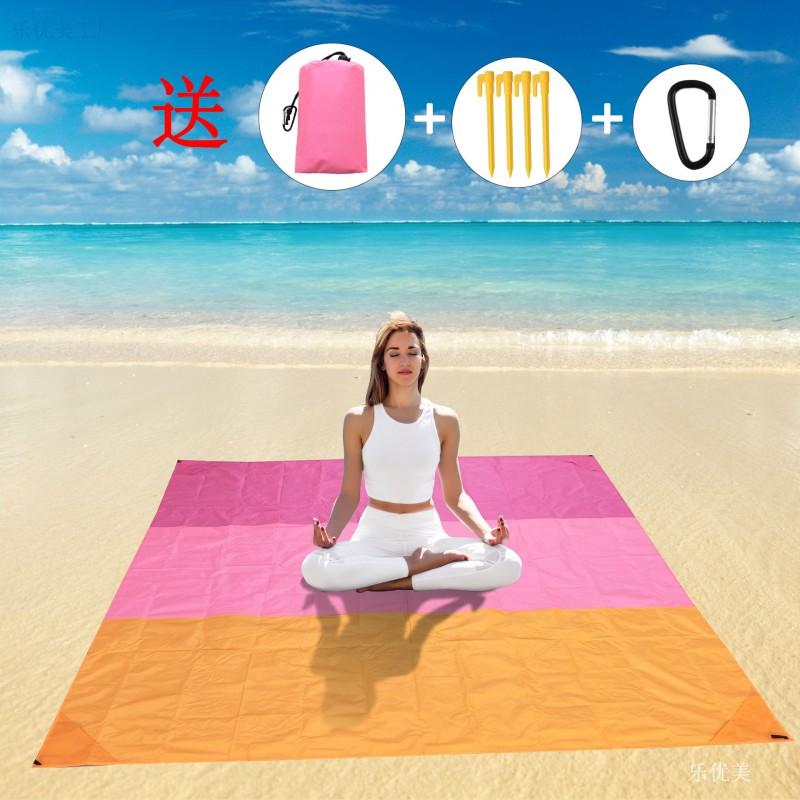 Waterproof Foldable Picnic Blanket Camping Beach Outdoor Use 210x200cm With Sandbags 2-4 Person