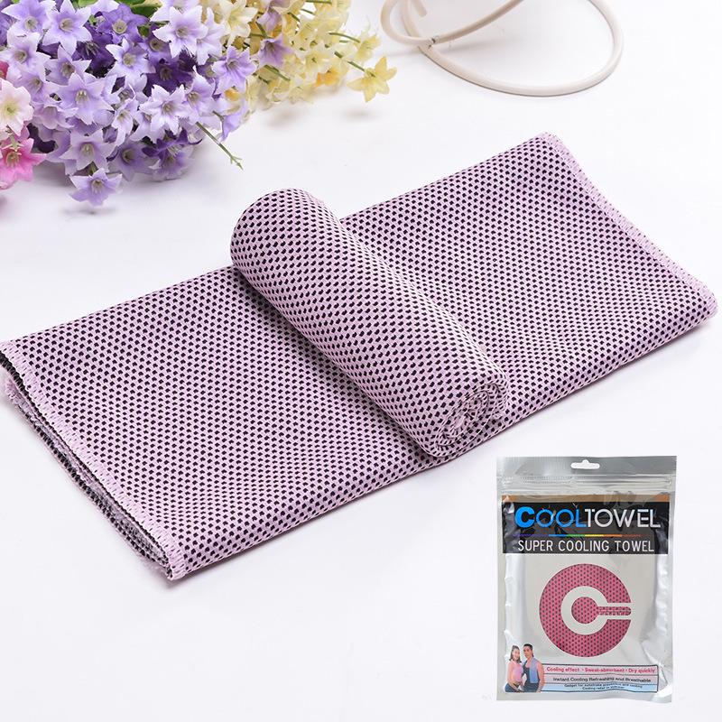 English-Packaged Cooling Sports Towel - Quick-Dry, Sweat-Absorbing for Outdoor Fitness
