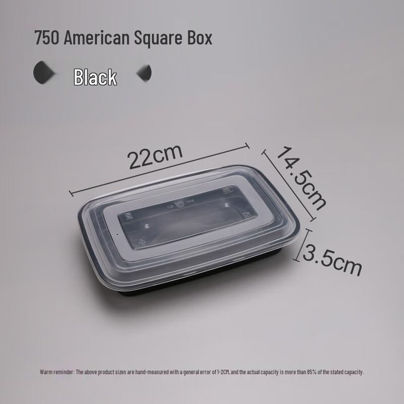 Disposable Rectangular Plastic Takeaway Food Containers