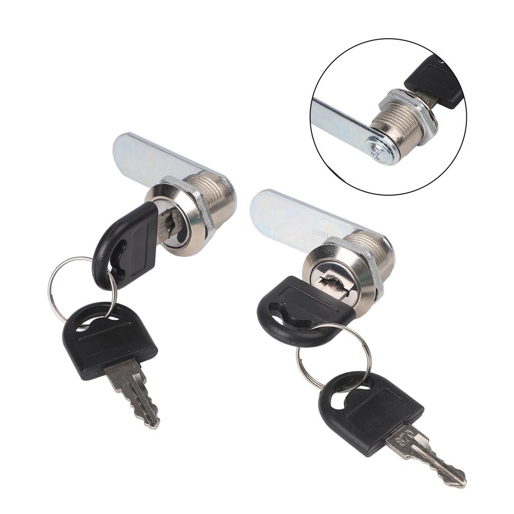 2PCS Cam Locks Zinc Alloy Security Locks with 4 Keys for Cabinets Furniture Mailboxes Lockers Provides Reliable Protection