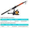 2.7m Orange Telescopic Sea Fishing Lure Rod Set