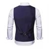 Men Suit Vest V-Neck Sleeveless Single-Breasted Suit Coat with Pockets Solid Color Slim Fit Formal Style