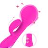 Ženské masturbátory Silikonový nafukovací vibrační tyč G-bod stimulace Ženy Dospělé sexuální hračky Fuchsiová