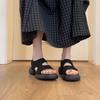 Sheepskin Version~ Elastic Lycra Roman Sandals Women's Summer New Models with Skirts, Platform Muffins, Casual Versatile Soft-soled Shoes