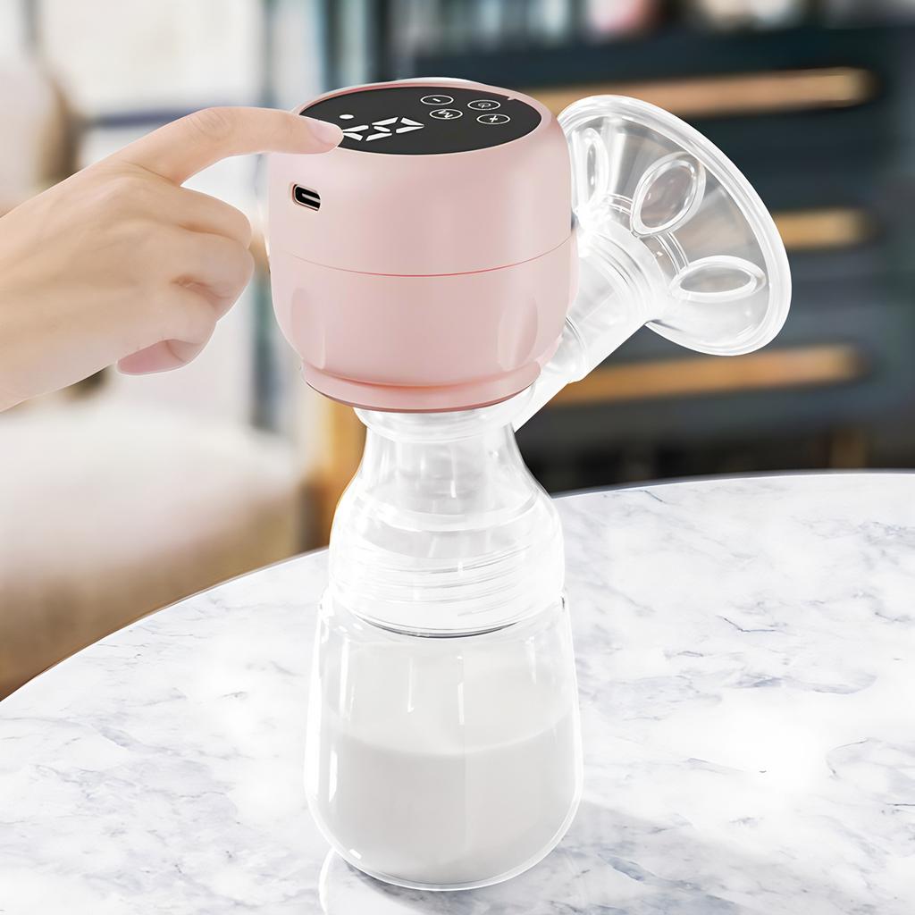 Electric Breast Pump Portable Baby Nipple Bottle 2-IN-1 Smart Integrated Suction Breast Pump Milk Postpartum Fortable BreastPump