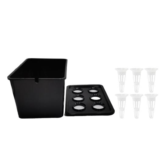 Hydroponic Grow Box 6-Hole Planting System Home Herb Planter Vegetable Cultivation Kit for Indoor Gardening