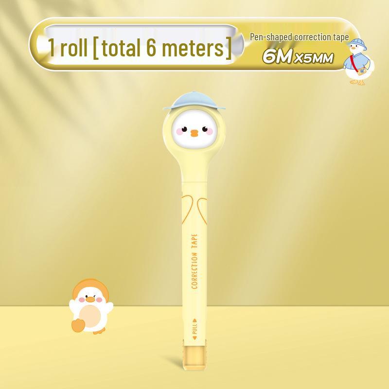 Strapazierfähiges Korrekturband im Stiftformat mit drehbarem, austauschbarem Kern für Schüler