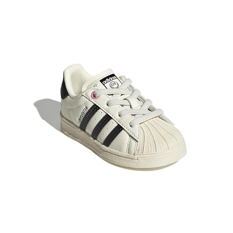 adidas Originals SUPERSTAR El I Abrasion Resistant Low Top Toddler Shoes Beige Infant And Toddler GZ1755