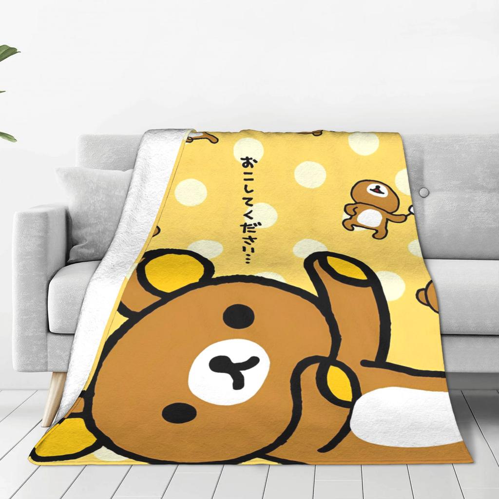 Rilakkuma Blanket Quality Soft  Throw Blanket Winter Children Bedroom Street Trend Bedspread
