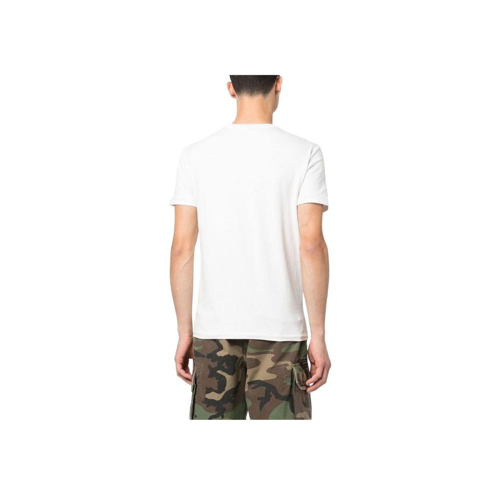 Polo Ralph Lauren SS23 T-shirt a maniche corte in cotone con logo ricamato Uomo Top Bianco 710671438-309