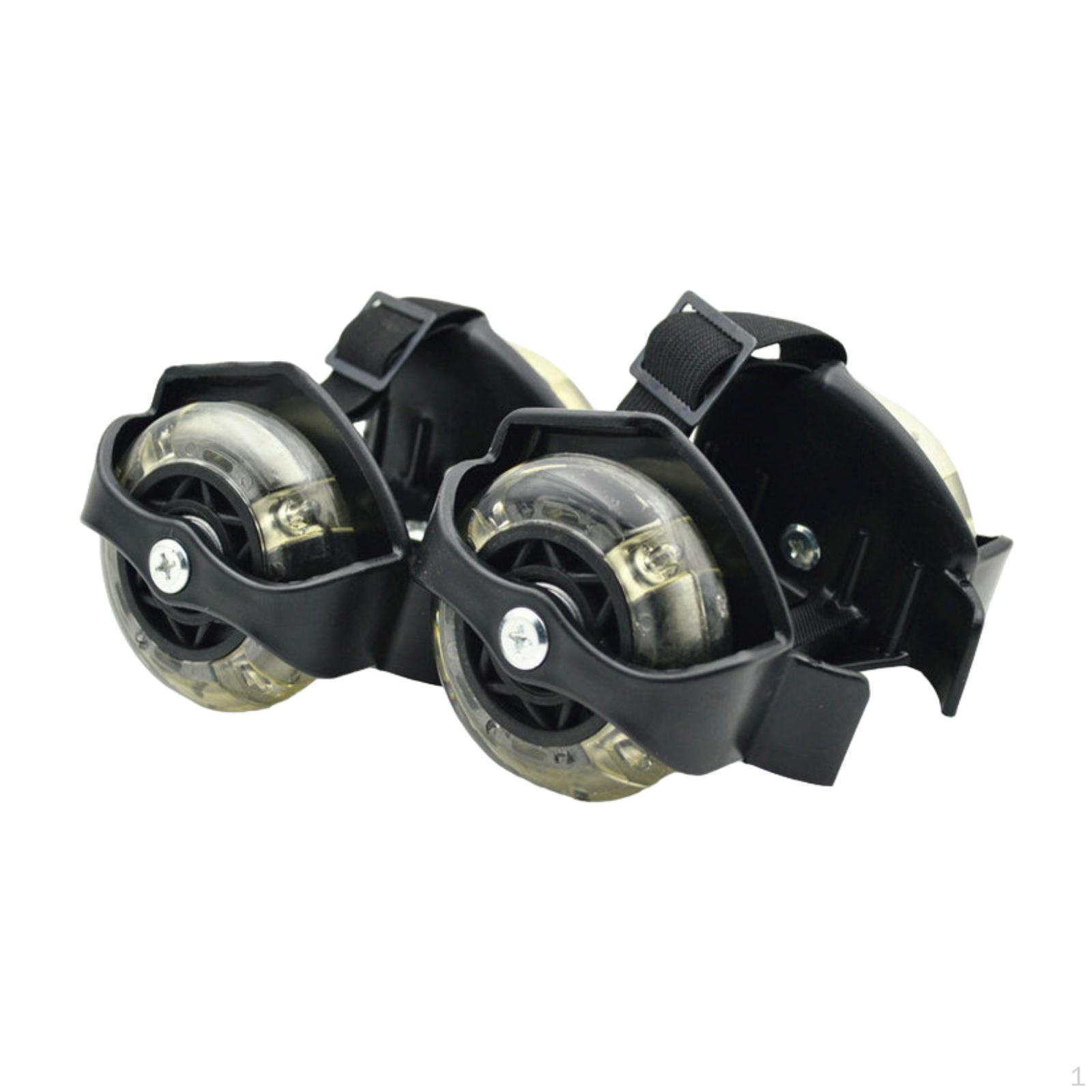 Светящиеся роликовые коньки Glow Ride для детей - Ослепительные светящиеся колеса чёрный