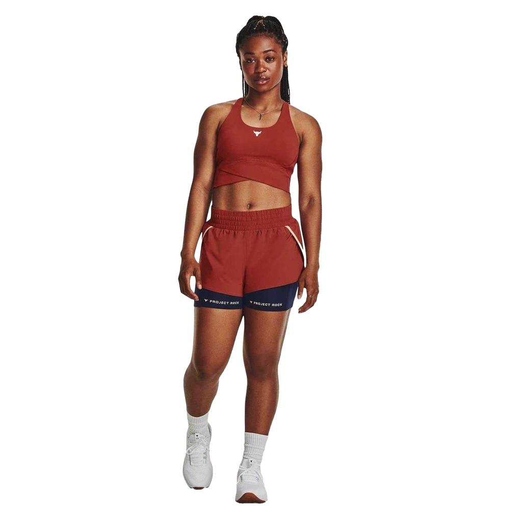 Under Armour Pantaloni scurți stratificați Project Rock pentru femei/doamne