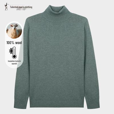 Talen Men's Turtleneck 100% Merino Wool Sweater