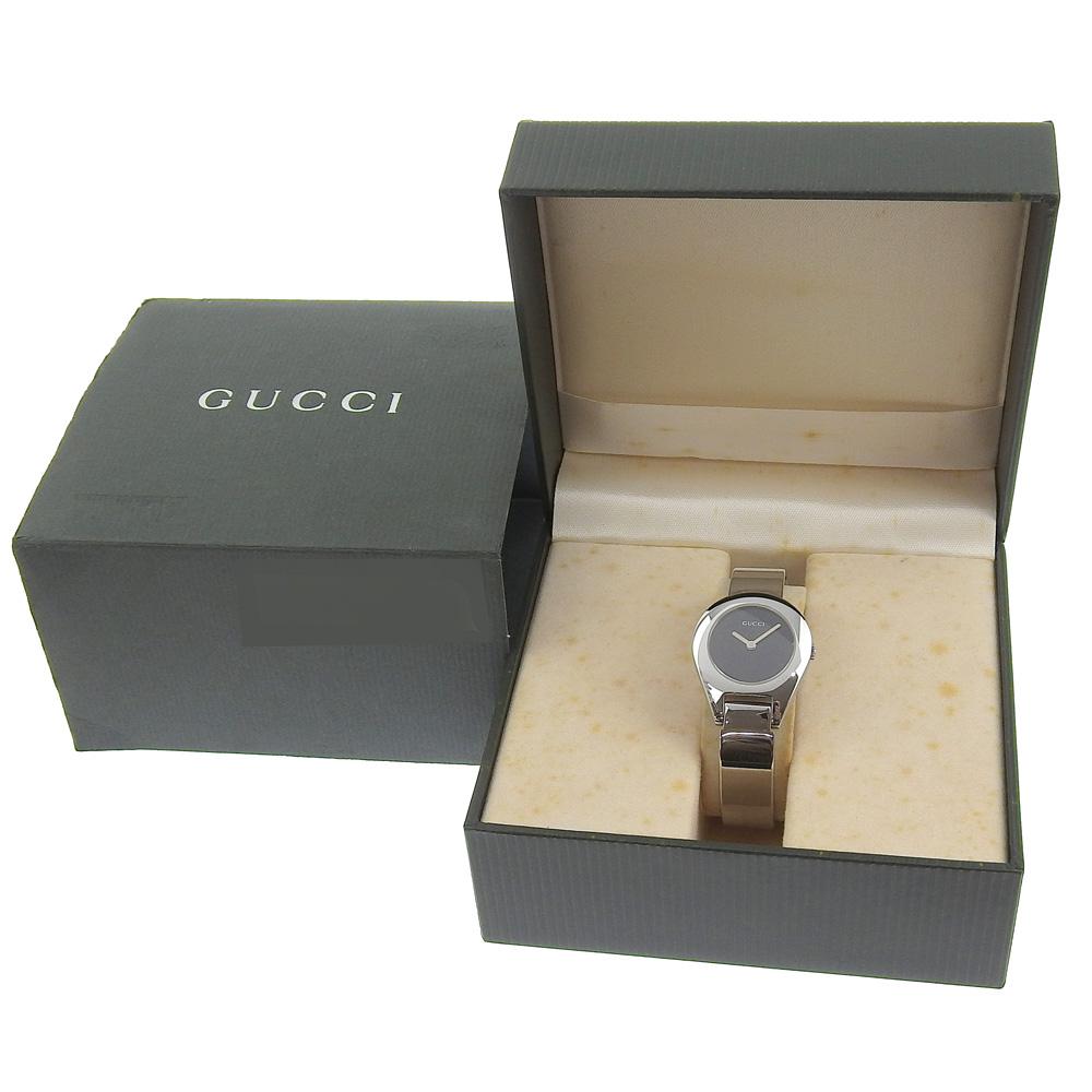 GUCCI Watches 6700L blackDial Stainless Steel Quartz Analog display Women Used