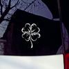 Adesivo in Vinile Impermeabile Quadrifoglio, Decalcomania con Motivo Fortunato per Casco da Moto Paraurti Auto