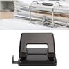 2 Hole Punch Handheld Antislip Effort Saving Heavy Duty Black Daily Paper Puncher for Classroom Offi