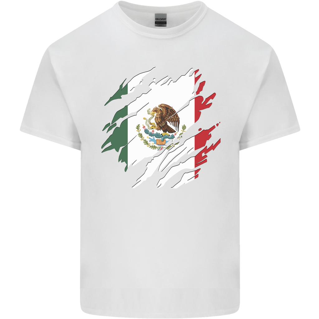 Torn Mexico Flag Mexican Day Football Unisexs Light Cotton Tshirt