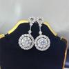 Luxury 4 Carat D Color Moissanite Stud Earrings for Women - European & American Style Dangle Earrings