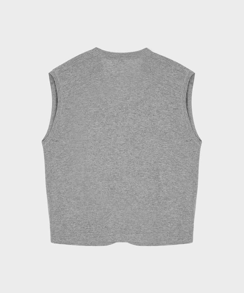 Teildeon Wool Cashmere Knit Vest Melange