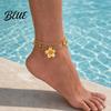 Anklet Summer with Extension Chain Double Layer Thick Thin Chain