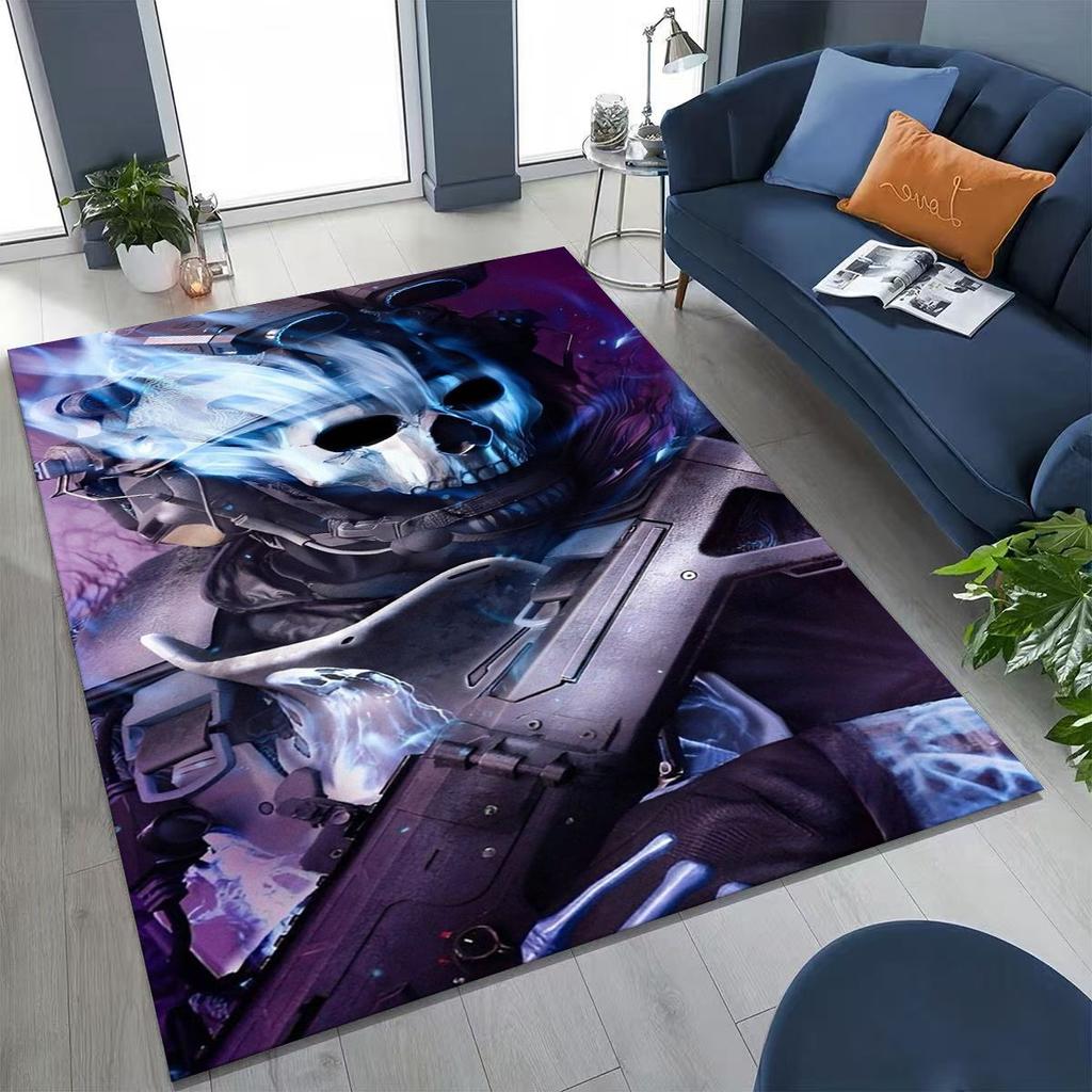 Classic Game Call of Duty Ghost Simon Cartoon Art  Rug for Bedroom Living Room Sofa Home Doormat Decor,Kids Non-slip Floor Mat