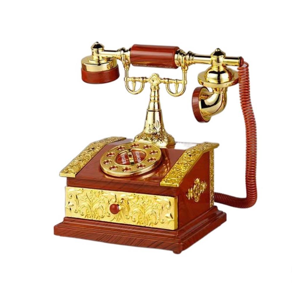 

Практичный ностальгический телефон музыкальная шкатулка мультфильм классический телефон с циферблатом модель имитация музыкальная шкатулка украшения крыльцо