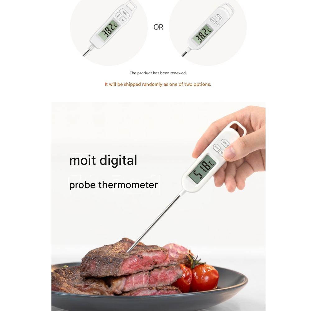 Food-grade digital probe cooking thermometer (probe cover and battery included)