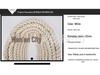 Off-White Three-Strand Cotton Curtain Tie Rope for DIY Projects