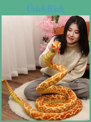 Peluche réaliste de serpent avec rembourrage en coton PP pour la décoration intérieure et les cadeaux farceurs
