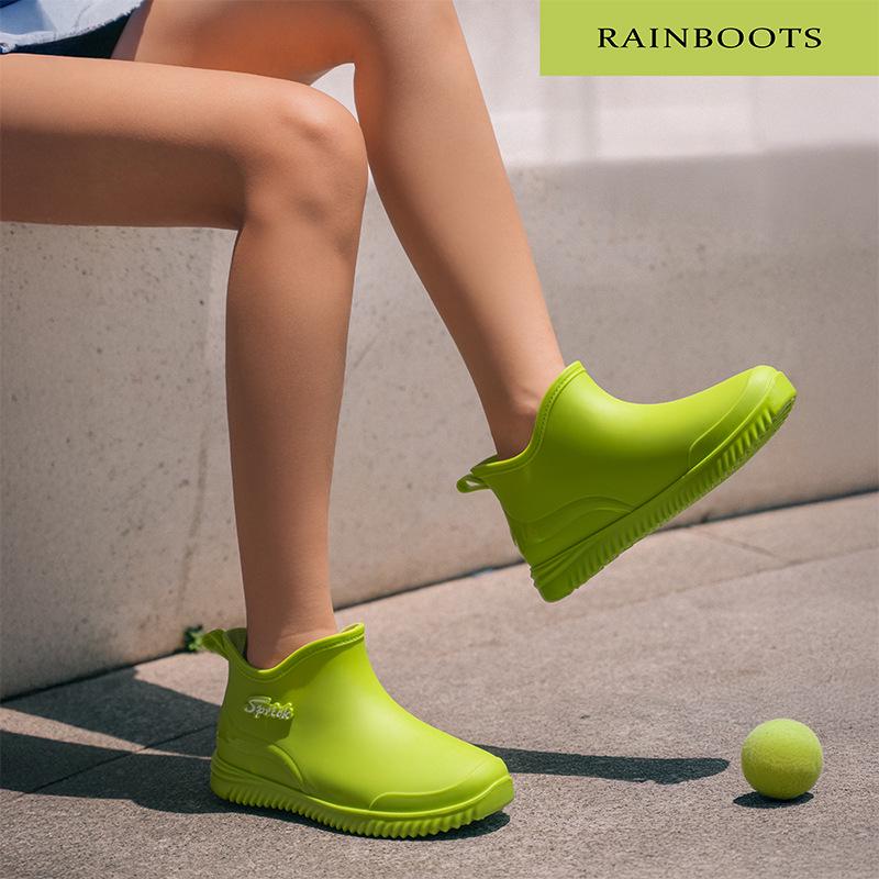 Women's Versatile Waterproof Rubber Rain Boots - Non-slip, Soft Sole, Casual Outdoor Short Boots for Camping