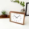 KATOMOKU Dual-use clock 2 Walnut km-53WA Wall clock with continuous second hand 22 x 17 x 5 cm