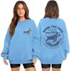 Women's Fashion Long Sleeve Print Round Neck Loose Pullover Sweater Top