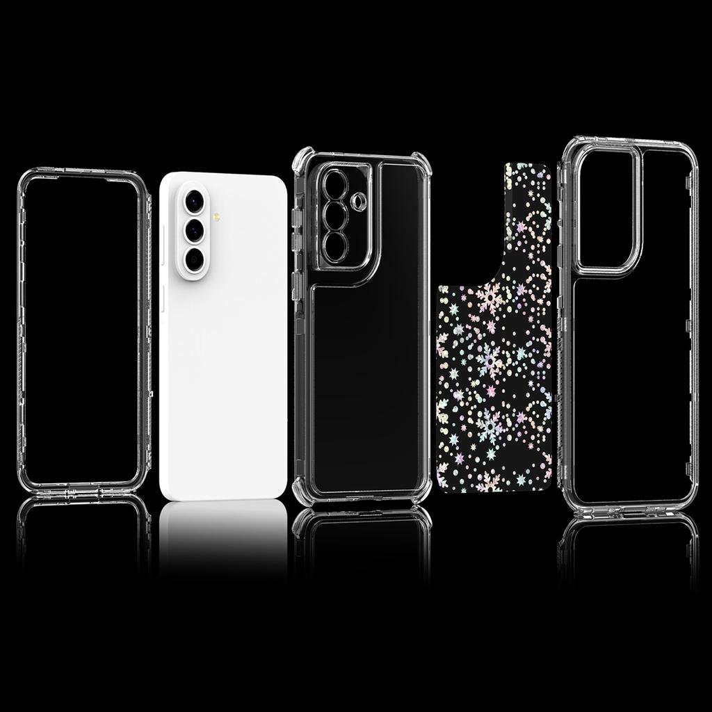 For Samsung Galaxy A57 5G Case Precise Cutouts Acrylic TPU Clear Phone Cover with Laser-printed Film