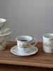 220ml CUP WITH SAUCER FOR TEA COFFEE SET OF 6 PAPILLON AS A GIFT