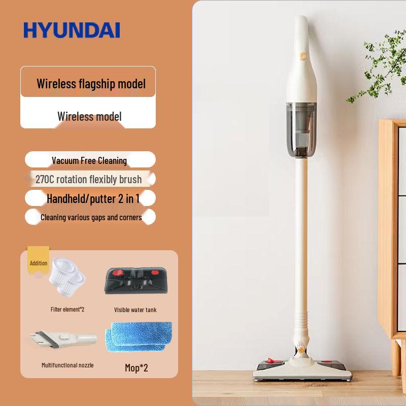 Kabelloser All-in-One Staubsauger & Wischmopp mit starker Saugkraft für Zuhause - Klein, Handlich, Tierfreundlicher Milbenentferner