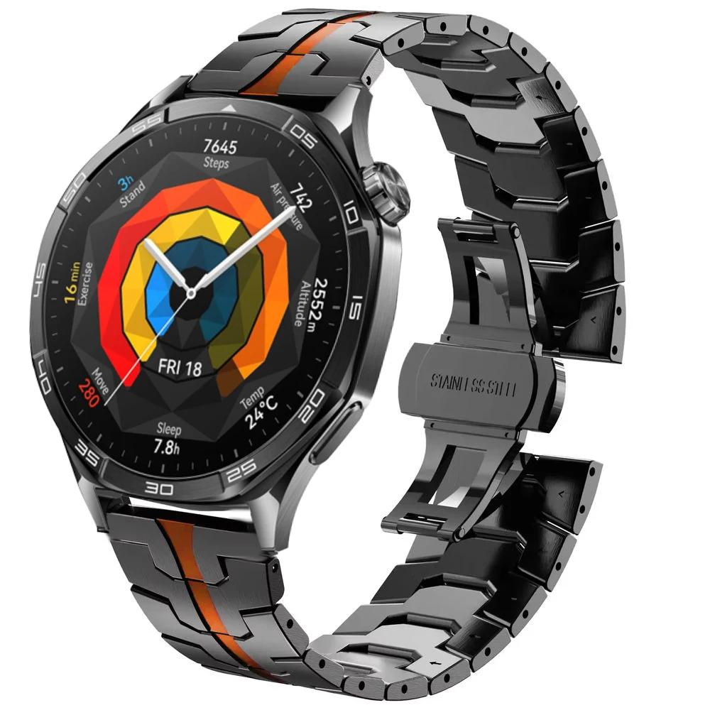 22mm Luxucu Metal Strap For Huawei Watch GT 5 Pro GT5 GT4 GT3 GT2 Stianless Steel Band For Huawei Watch 5/4/3Pro Bracelet Correa