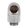 90 Degrees PC Water Cooling Two Touch Fitting G14 Thread Elbow Barb Connector for Tube Silver