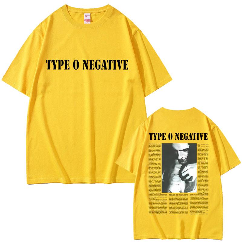 Rock Band Type O Negative Peter Steele T Shirts Unisex Women Vintage Metal Gothic Tshirt Male Casual Oversized Pure Cotton Tshirts