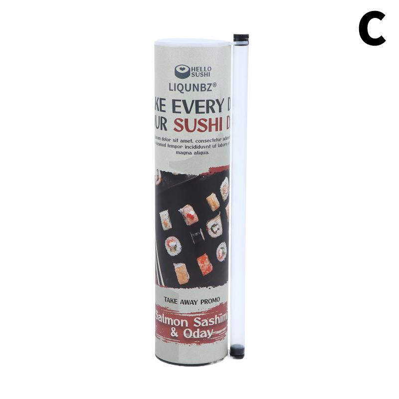 Food Grade Sushi Paper Tube Mold Easy DIY Sushi Maker Quick Push Sushi Roller for Household Kitchen Homemade Food