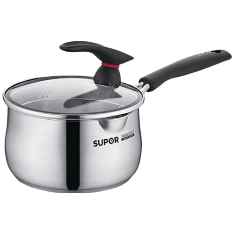 SUPOR Small Red Circle 304 Stainless Steel Saucepan