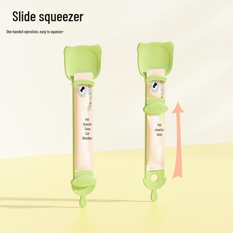 Cross-Border Cat Snack Feeder: Non-stick Squeezer Spoon for Cats and Dogs